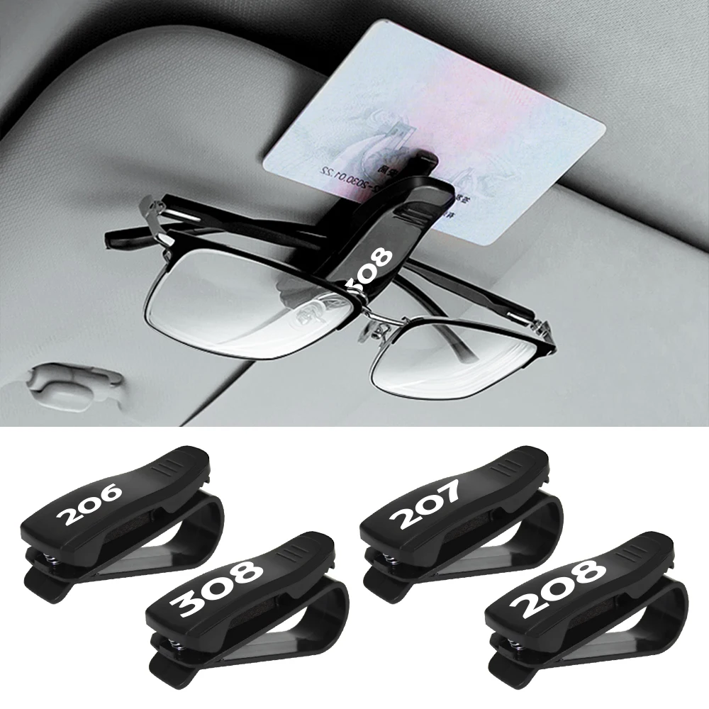 Car Glasses Clip For Peugeot 206 207 208 301 307 308 T9 406 407 408 508 2008 3008 5008 108 RCZ 607 4008 Rifter 107 Accessories