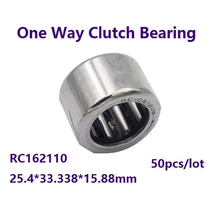 

50pcs/lot RC162110 25.4×33.338×15.88mm Bore Diameter Inch Size One Way Clutch Needle roller Bearing One Way Clutch Bearing