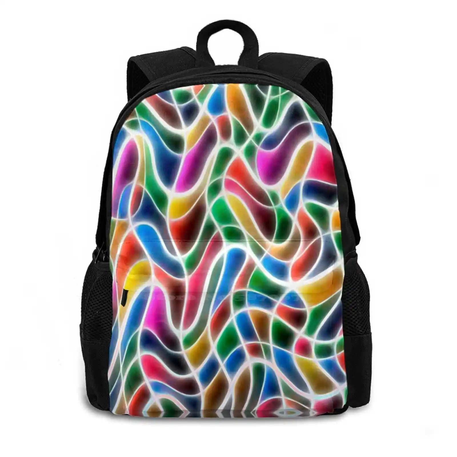 Multicolored Abstraction Neon Gift Man Woman Youth T-Shirt Mug Phone Case Fashion Travel Laptop School Backpack Bag Abstract