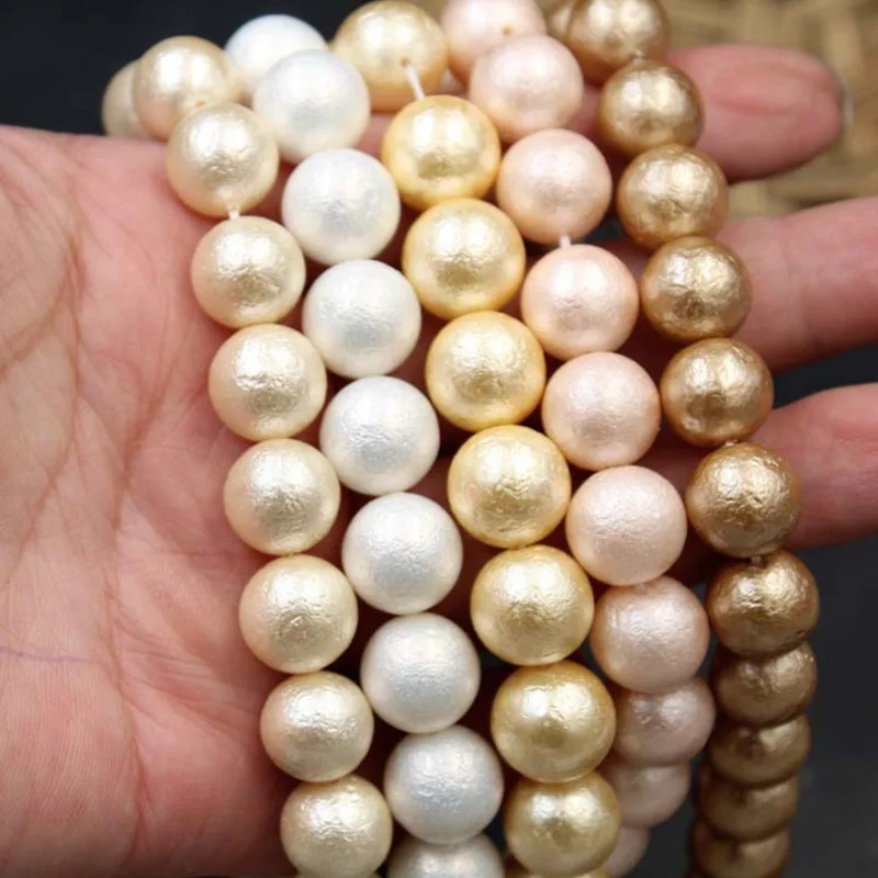 Imitation Japanese Cotton Pearl Beads, Straight Hole Shell Pearls, DIY Jewelry Accessories, Good Quality, Hot Sales