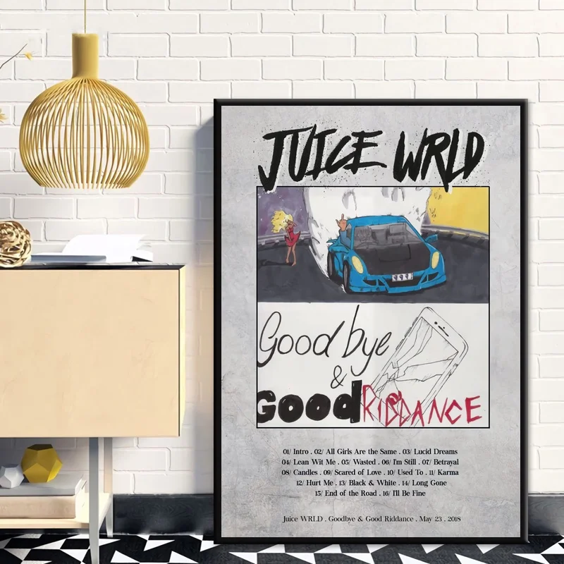 

Juice Wrld Goodbye & Good Riddance Album Cover Poster And Prints Painting Art Wall Canvas Pictures For Living Room Home Decor