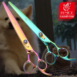 Fenice 8.5 inch professional pet scissors for dog grooming cat trimming scissors straight grooming shears makas tesoura pet