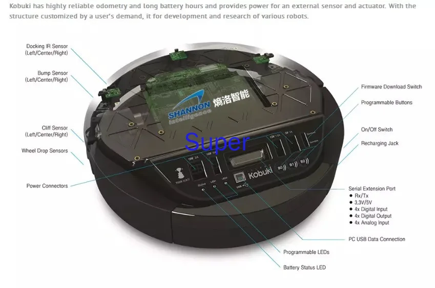 ROS Robot KOBUKI Mobile Chassis Secondary Development Platform Teaching Platform Intelligent Platform