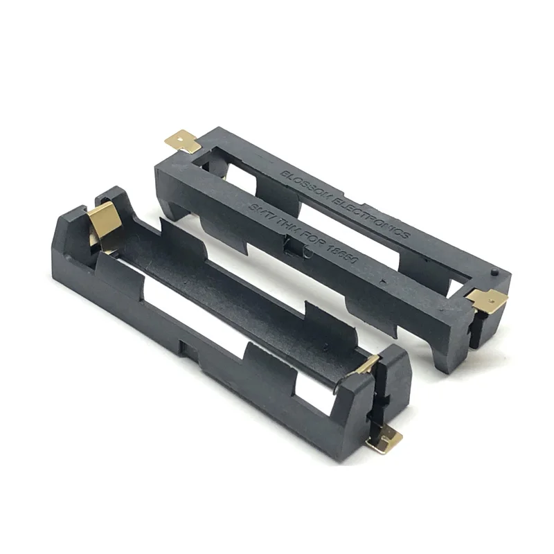 

10pcs/lot MasterFire 1 x 18650 smd smt battery holder Storage Box case With Bronze Pins 2 slot 1*18650 Batteries Shell