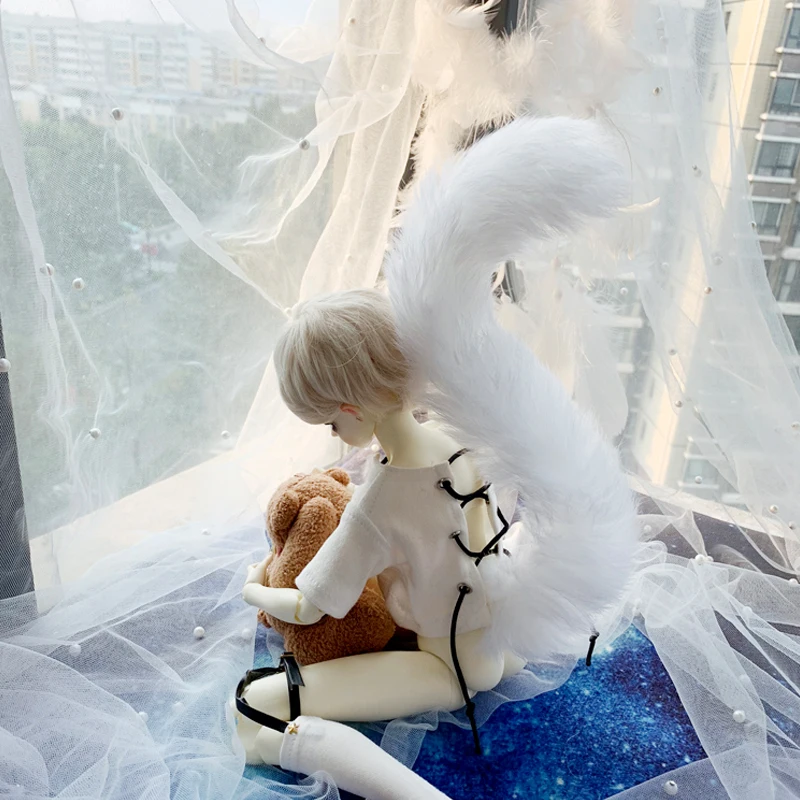 

D03-P523 children toy BJD DD SD MSD 1/6 1/4 1/3 doll's Photo props Accessoriess Simulation rabbit fur tail 1pcs