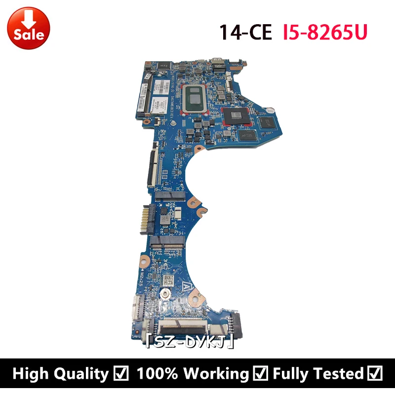 FOR HP TPN-Q207 14-CE Laptop Motherboard SREJQ I5-8265U G7AD-2G DAG7AMB38C0 L51761-001 L51761-601 Mainboard