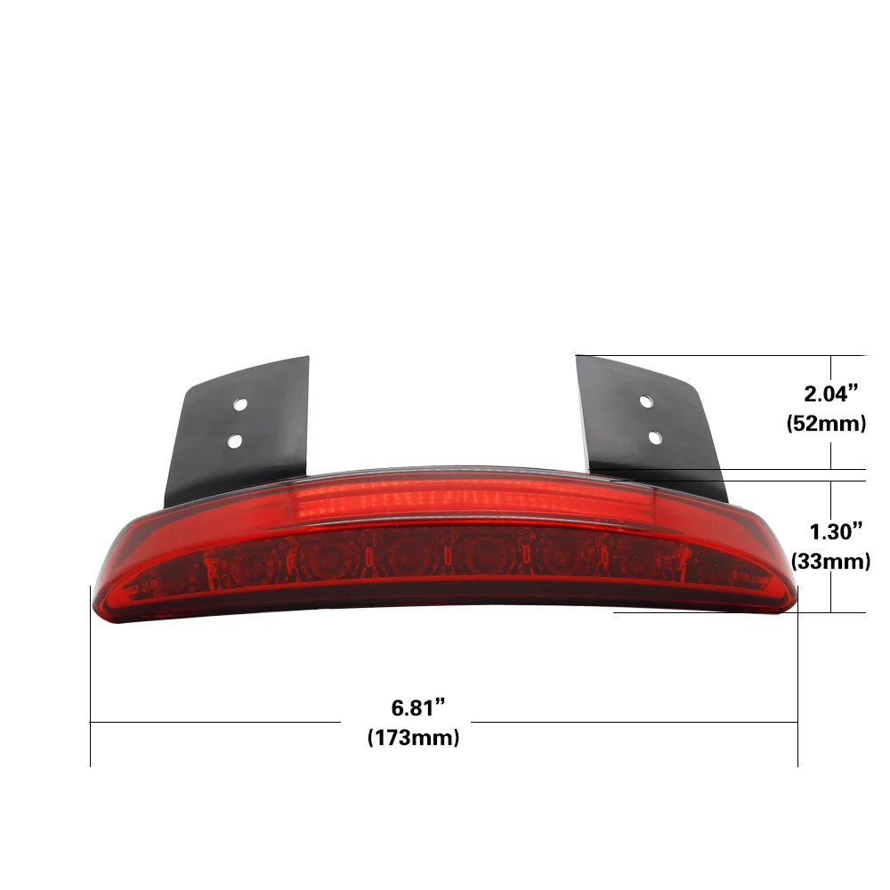 Luz trasera de borde de guardabarros picado para motocicleta, señal de giro ámbar, LED roja, luz trasera de freno de parada para Harley Sportster XL