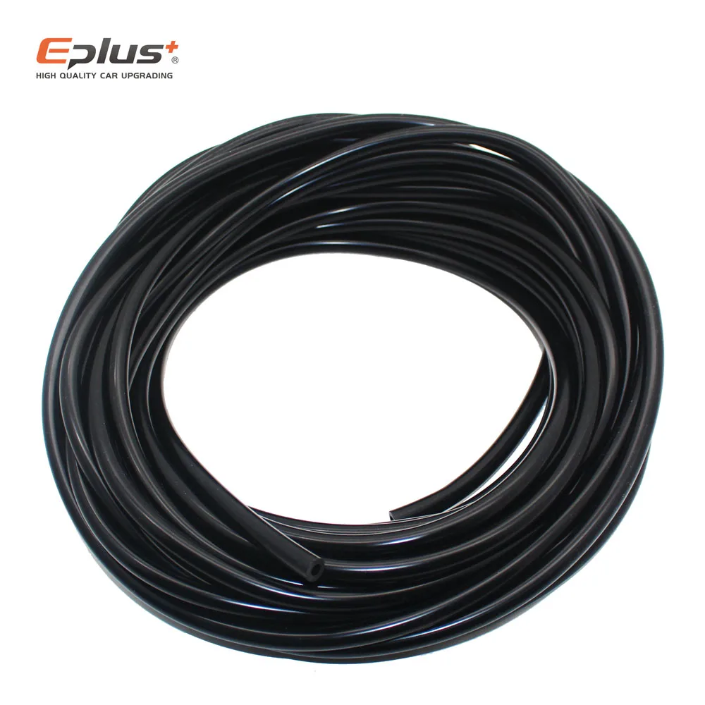 EPLUS Silicone Vacuum Tube Hose Silicon Tubing Universal 3MM 4MM 6MM 8MM 10MM 12MM Black Auto parts Free Delivery