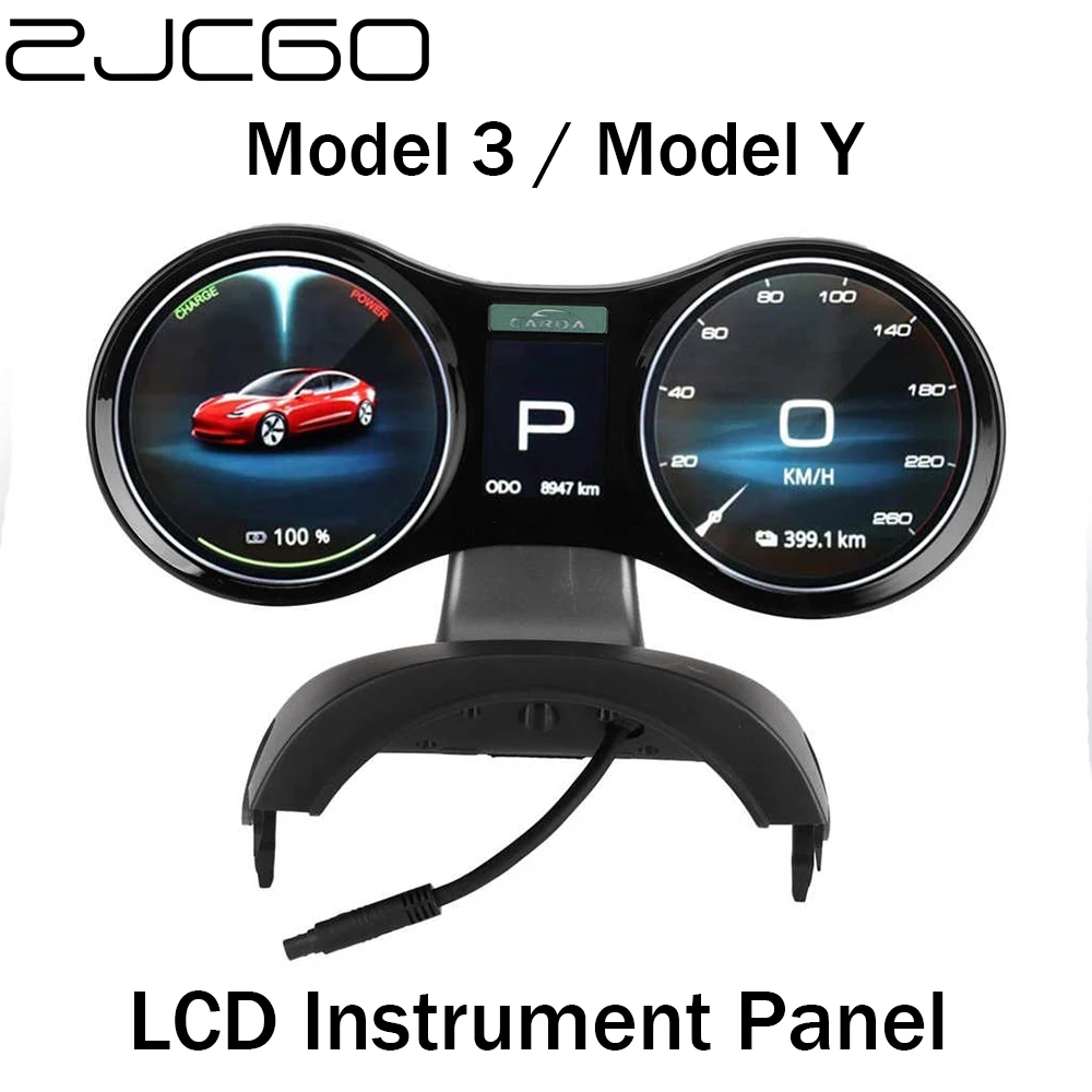 

ZJCGO Auto Accessories 10.2" LCD Instrument Dash Panel Board Meter Screen for Tesla Model 3 Y Model3 ModelY Linux OS System