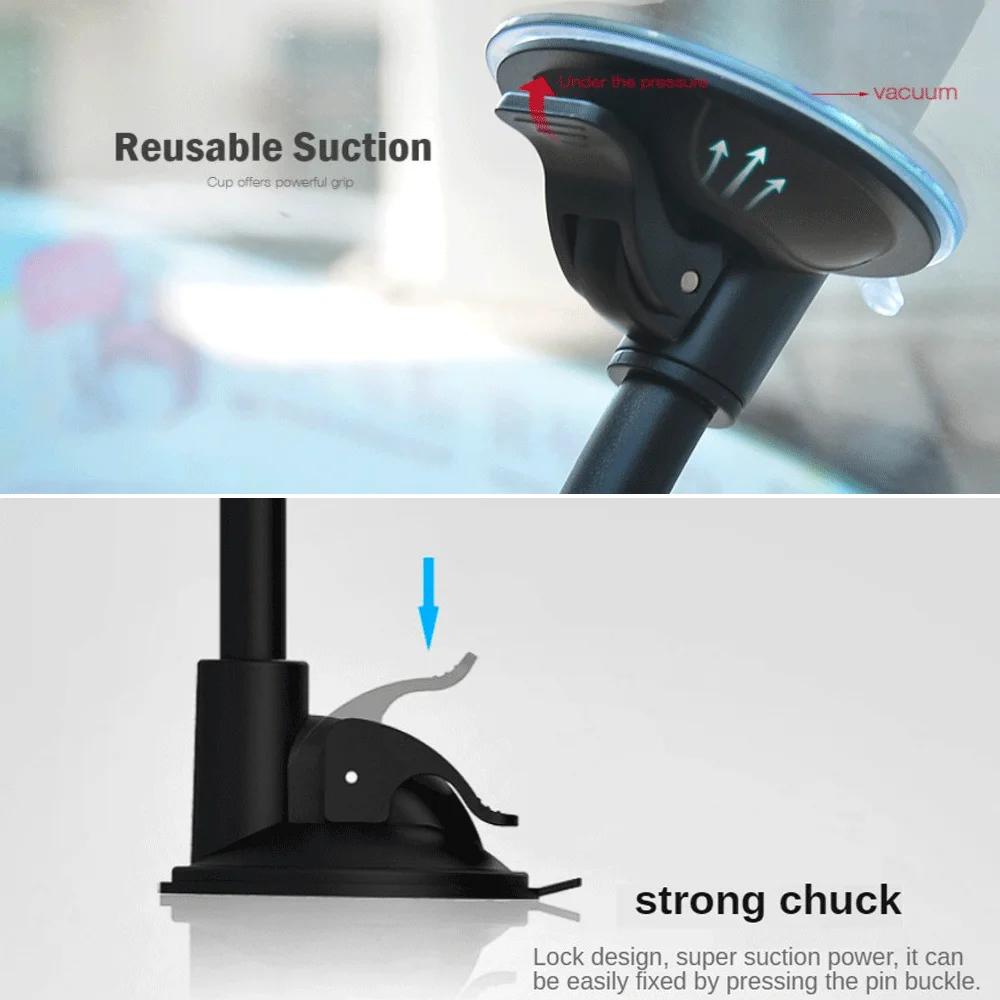 Homhu Windscherm Auto Telefoon Mount Universele Mobiele Telefoon Houder Lange Arm Houder Voor Iphone 11 12 13 Pro Xs Max Xiaomi Huawei telefoonhouder voor auto