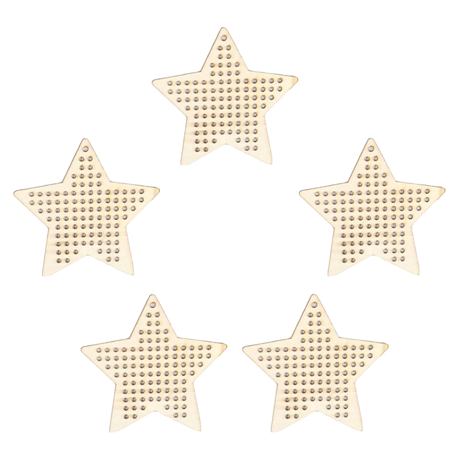 5x Cross Stitch Pendant Blank Star Unfinished Decorative for Crafts DIY Handmade Counted Embroidery Cross Stitch Sewing Frames