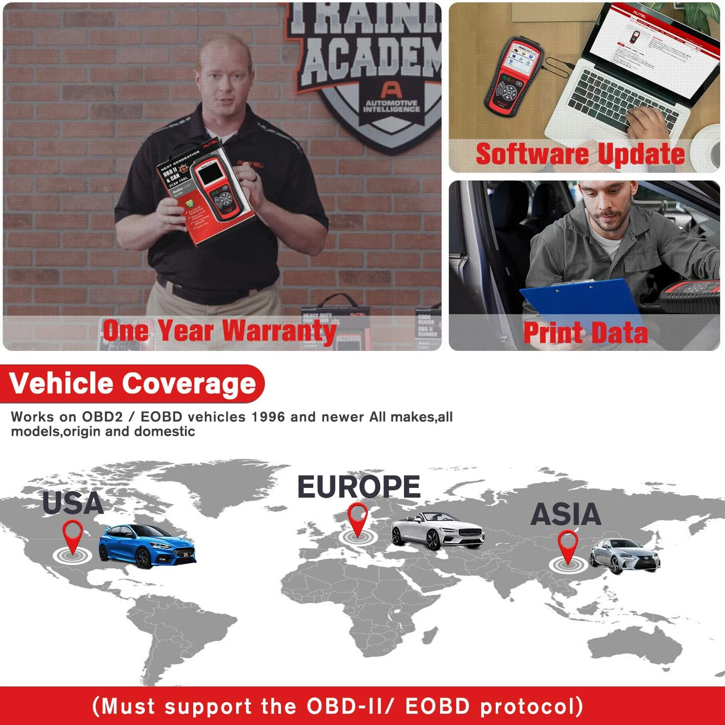 Autel الرابط الآلي AL519 تشخيص أداة OBD2 ماسحة رمز قارئ الماسح الضوئي Automotriz Automotivo الماسح الضوئي سيارة التشخيص #5