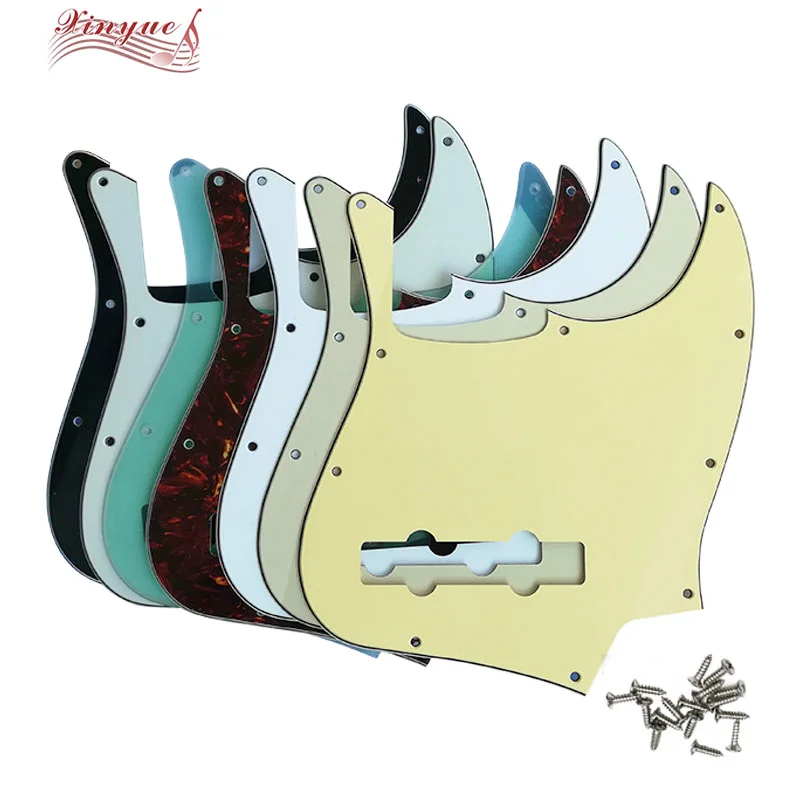 Xinyue Pickguard Customized - For 10 Hole Screws 5 String Jazz Bass Guitar Pickguard Scratch Plate Multicolor Choice