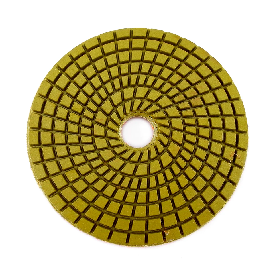 RIJILEI 5PCS 4Inch Wet Diamond Polishing Pads 5 Steps Grinding Discs For Granite Stone Concrete Floor Marble Polishing