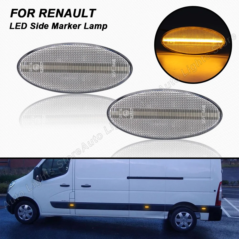 

2pcs LED Side Marker Lamp For Renault Master MK3 Van ,For Nissan NV400 Van (X62, X62B) ,For Opel Movano MK2 Van (X62)