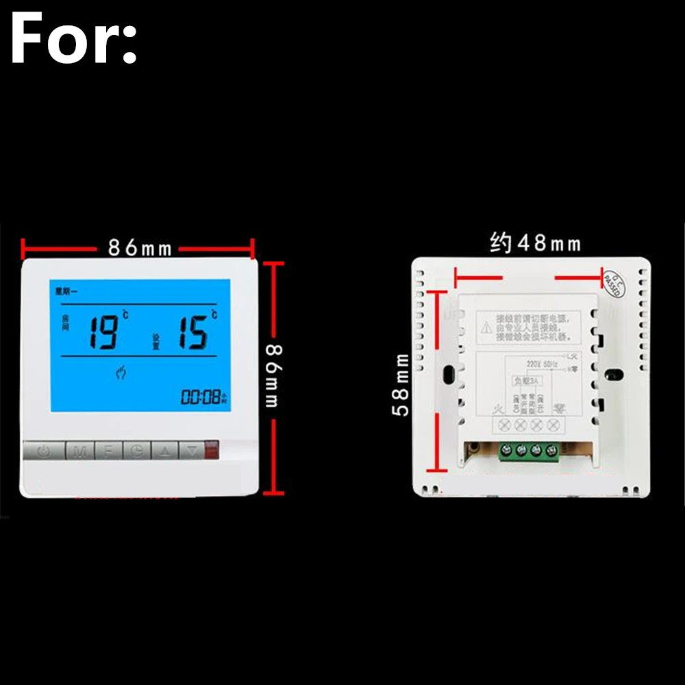 Controlador Lcd inteligente para calefacción de suelo, termostato, Panel de Control de temperatura, interruptor programable