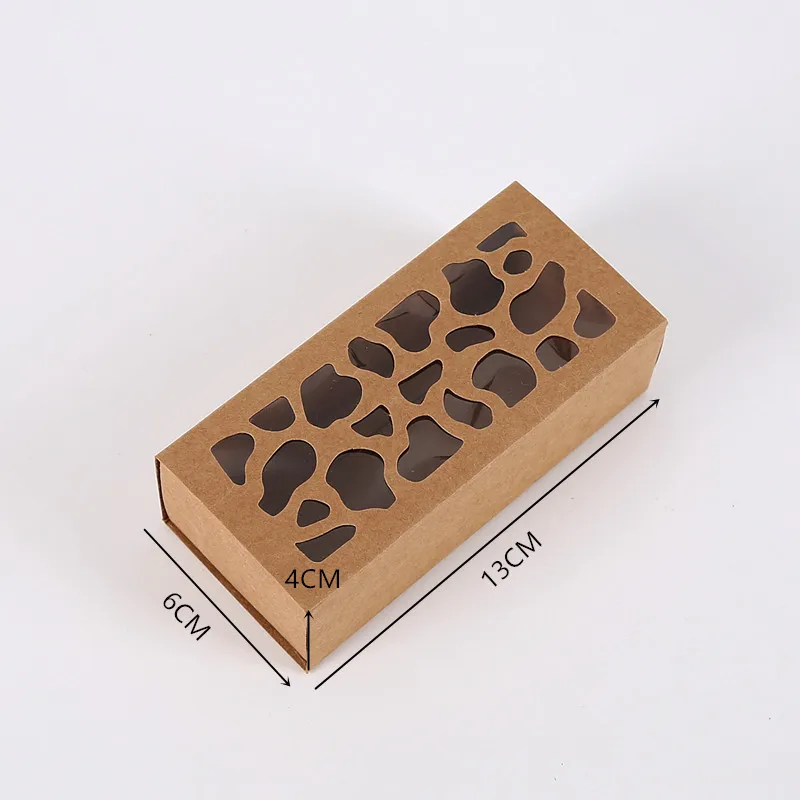 StoBag 10pcs Hollow Macarons Biscuit Box Long / Shortcake Cake Nougat Box Chocolate Paper Gift Box Wedding Birthday Party