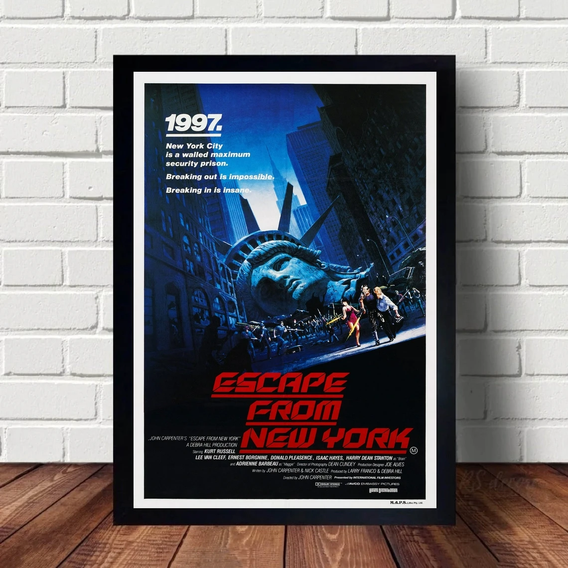 Escape from New York Movie Poster Wall Art Canvas Painting Bedroom Living Room Home Decoration (No Frame)