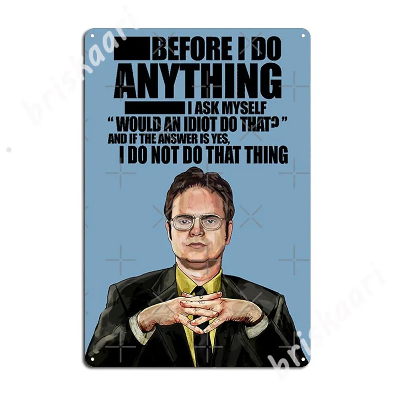 The Office - Dwight K. Schrute Metal Signs Wall Cave Home Poster Customize Tin sign Posters