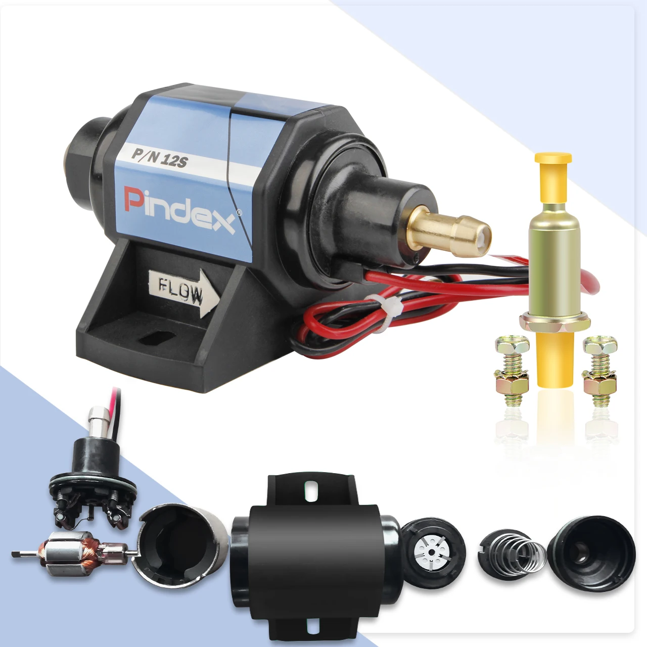 Uniwersalna elektryczna pompa paliwa 12S 4-7PSI z gaźnikiem Inline 35 GPH/132 LPH gazowa wysokowydajna mikro pompa paliwa