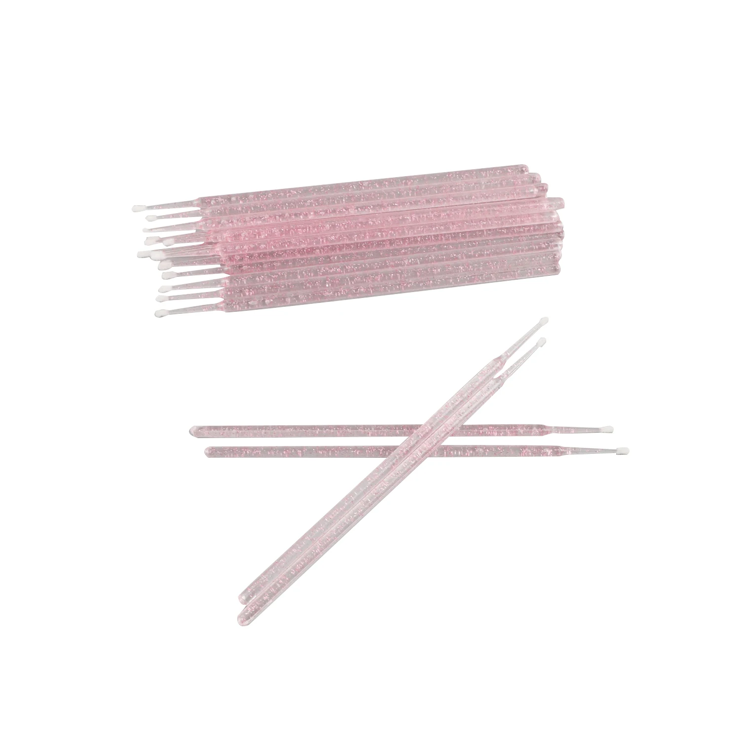 TDANCE Crystal Disposable Micro Brush Eyelashes Extension Cotton Swab Mini Individual Lash Applicators Cosmetic Makeup Brush