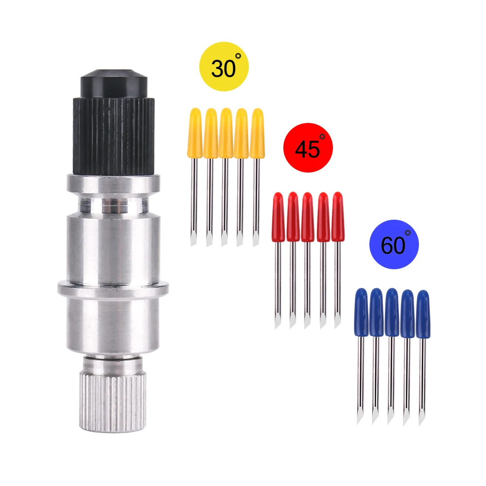 

5 шт. 30/45/ 60 градусов виниловый режущий плоттер лезвия + держатель лезвия для графита CB09 Вольфрамовая сталь фреза