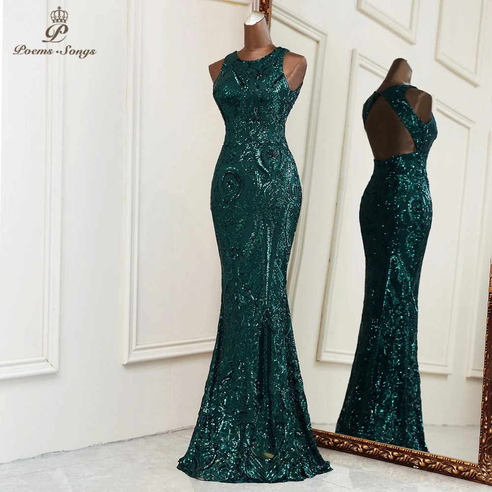 New mermaid evening dresses elegant sexy backless long formal dress women vestidos de fiesta robe de soiree de mariage