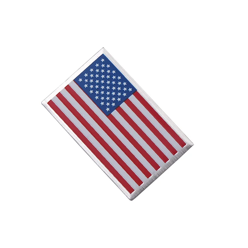 United States USA American National Flag Emblem 3D Aluminum Alloy Badge Sticker Car Motorcycle Rear Trunk Body Decoration Decals