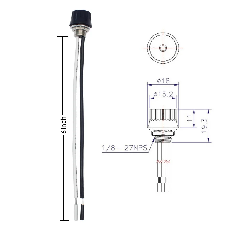 ON/OFF Rotary Stye Single Pole Canopy Switches with Two 4