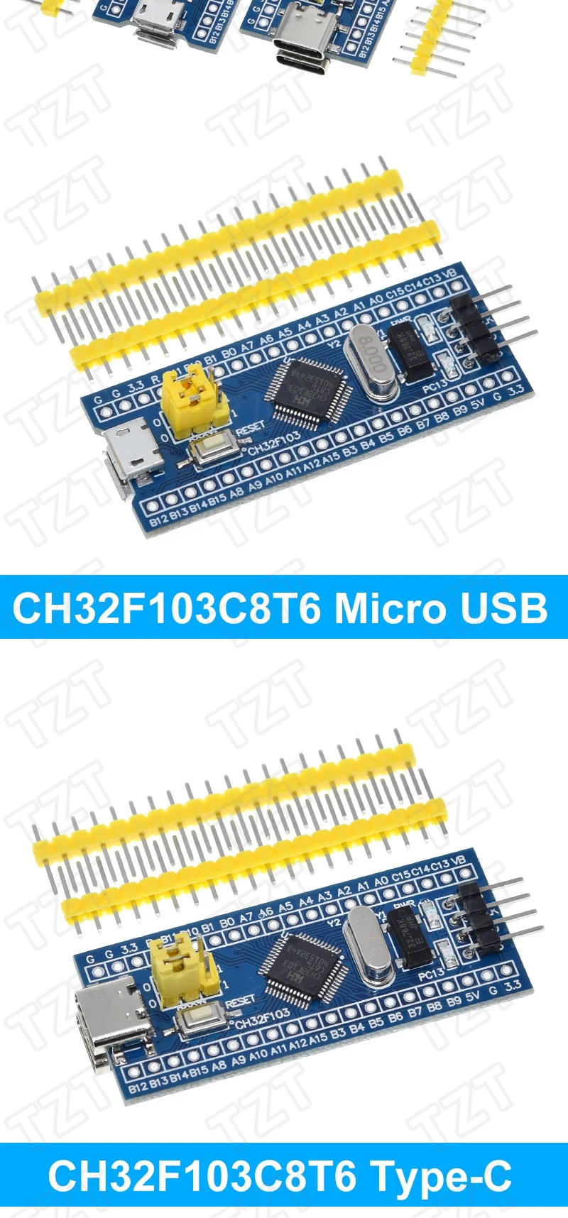 DIYTZT STM32F103C8T6 ARM STM32 Entwicklungsboard-Modul für Arduino – Detail 7