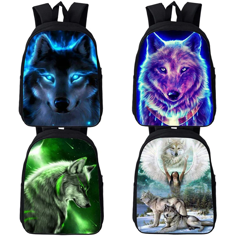 

3D Printing Animal Lion Wolf Backpack Teenage School Backpacks Boys Girls Book Bags Children Traveling Knapsack Gifts Mochila