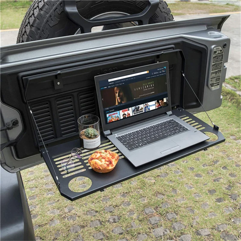 

Car Foldable Shelf Storage Bracket for Jeep Wranger JL JLU 2018 2019 2020 2021 Off-Road Travel Tailgate Table Rear Accessories