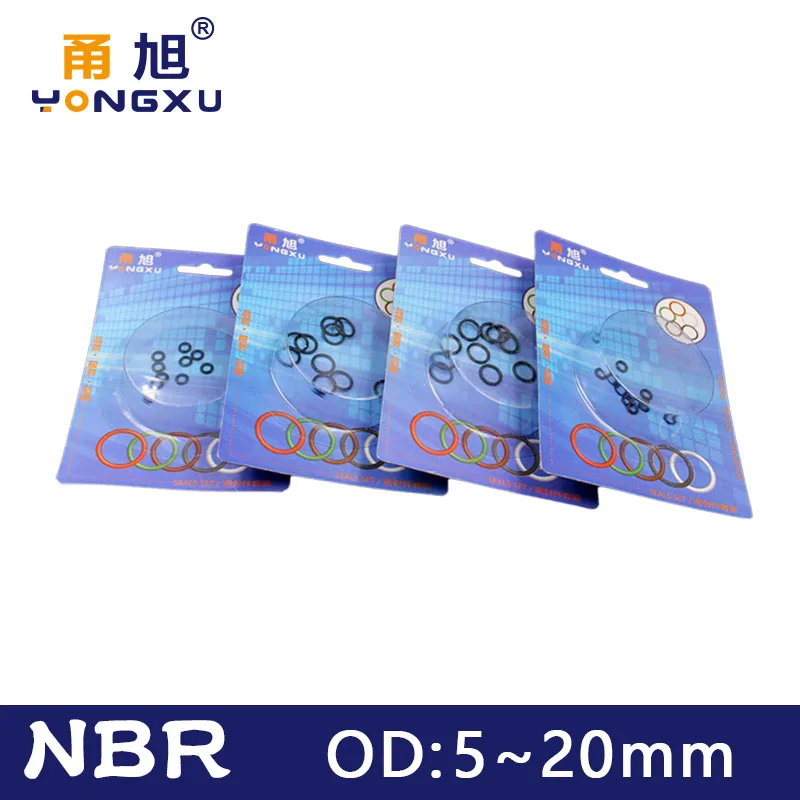 Boxed nitrile rubber NBR seal O-ring thickness CS 1.2mm OD 5/6/8/10/12/13/14/15/16/17/18/19/20mm Gasket oring  oil resistance