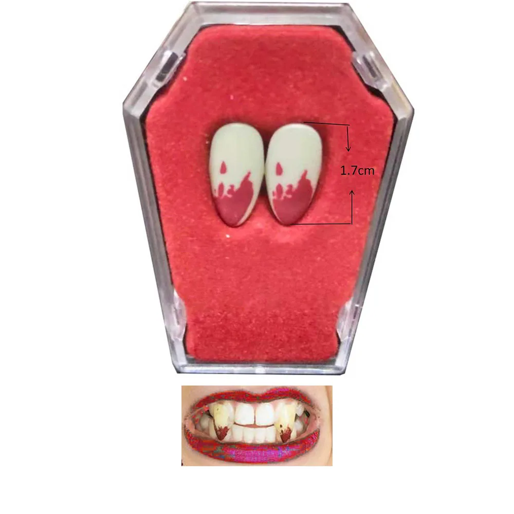 Vampire Teeth  Zombie Fangs Halloween Cosplay Costum Decoration Dentures Carnival Accessory Custum Moulded Sexy Dracula Fangs
