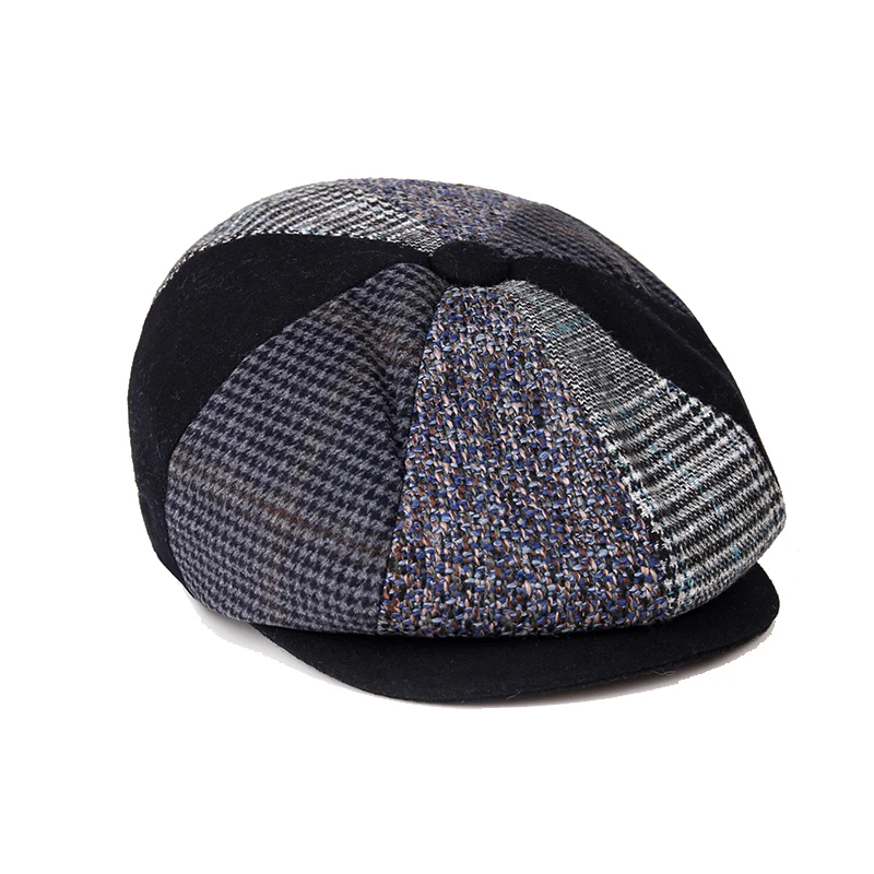 2020 Autumn Winter New Tommy Hats Men Newsboy Hats  Vintage Splicing Octagon Cap Women Casual Berets Gatsby Flat Hat BLM270