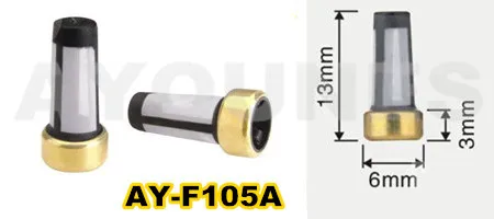 free shipping 20pieces universal type fuel injector filter with size13*6*3mm for cdh275 (AY-F105A)