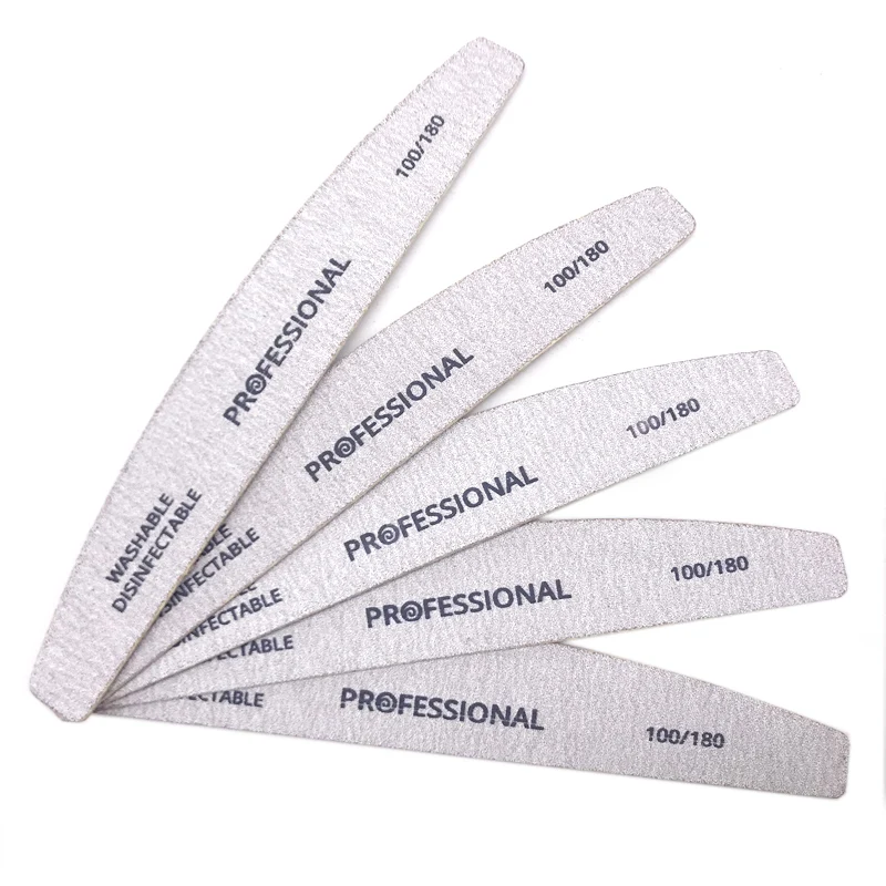 5 Teile/los Nagel Datei 100/180 Schleif Puffer Block Pediküre Maniküre Polieren Polnischen PP Oder Holz Professionelle Dateien Werkzeug Grau boot