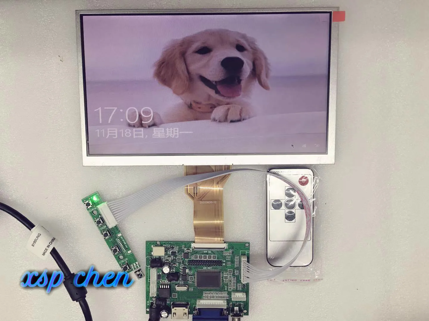 LCD TTL LVDS Controller Board HDMI VGA 2AV 50 PIN for AT070TN90 TN92 AT070TN94 Support Automatically Raspberry Pi Driver Board