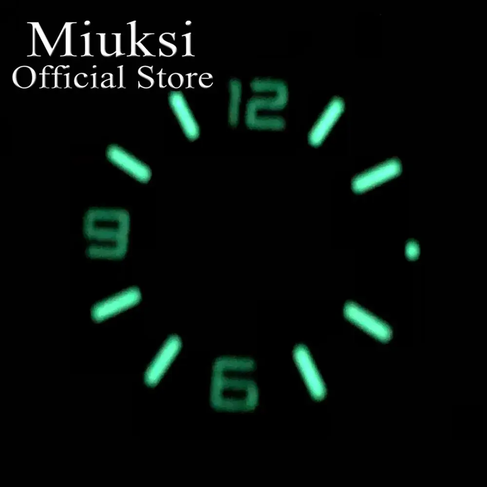 Miuksi 31.5mm black bule green sterile dial luminous fit ETA2836 2824 Mingzhu DG2813 3804 Miyota 8215 821A Seagull 1612 movement