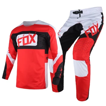 360 Mirer Gear Set Troy Fox 2022 Motocross Racing Jersey Pants Combo Men BMX MX ATV Dirt Bike Offroad Kits Moto Adult Red Suit