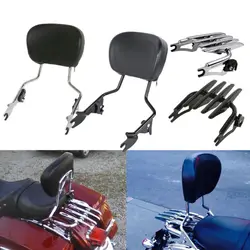 Detachable Backrest Sissy Bar Luggage Rack For Harley Touring Road King Electra Street Glide FLHR FLHX FLHT 2009-2024