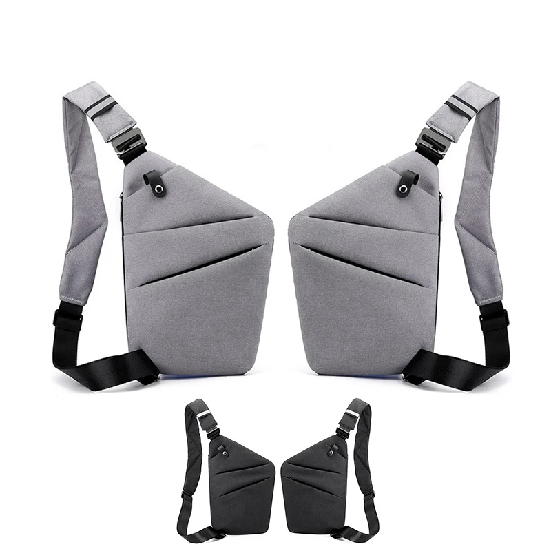 

Men's chest bag Anti-theft Personal Gun Bag Solid Chest Bag Storage Bag Shoulder Bag Messenger Bag Female Travel Crossbody Bag