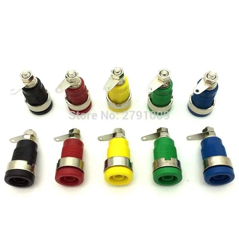 5Pcs 5 Color 4MM Banana Jack Socket Nut Washer for Multimeter Oscilloscope Binding Post Connector 2099