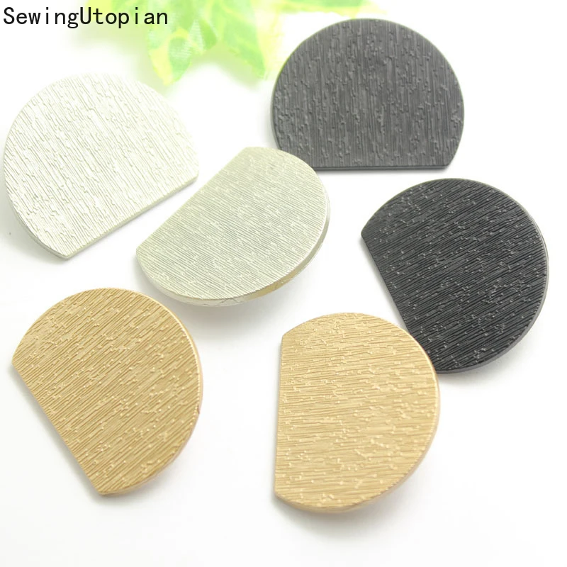 6PCS High Grade Special-shaped Metal Buttons Spot Wholesale Coat Windbreaker Buttons Nickel Black 25-35mm Button Sewing