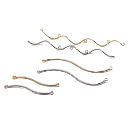 Eardrop Hook Clip Earring Wave Holes Connectors Pendant Necklace Charms Jewelry Components Diy Handmade Material 8pcs