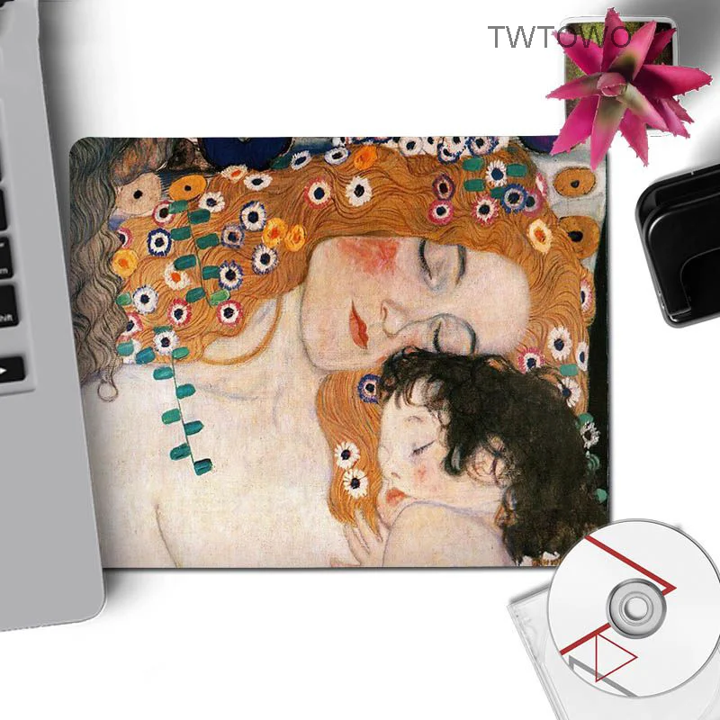 Mouse Pad The Kiss Gustav Klimt Rubber Mouse Desktop Mousepad DIY Computer Gaming Mouse Pad Decorate Your Desk Design As A Gift