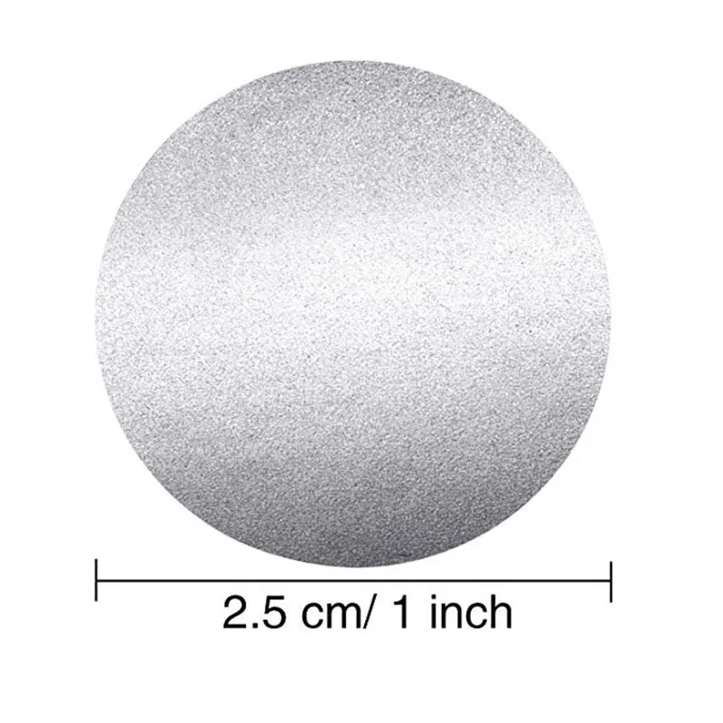 50-300 szt. Srebrne naklejki z naklejkami z okrągłymi etykietami ręcznie robione do gry etykiety naklejane papeterii