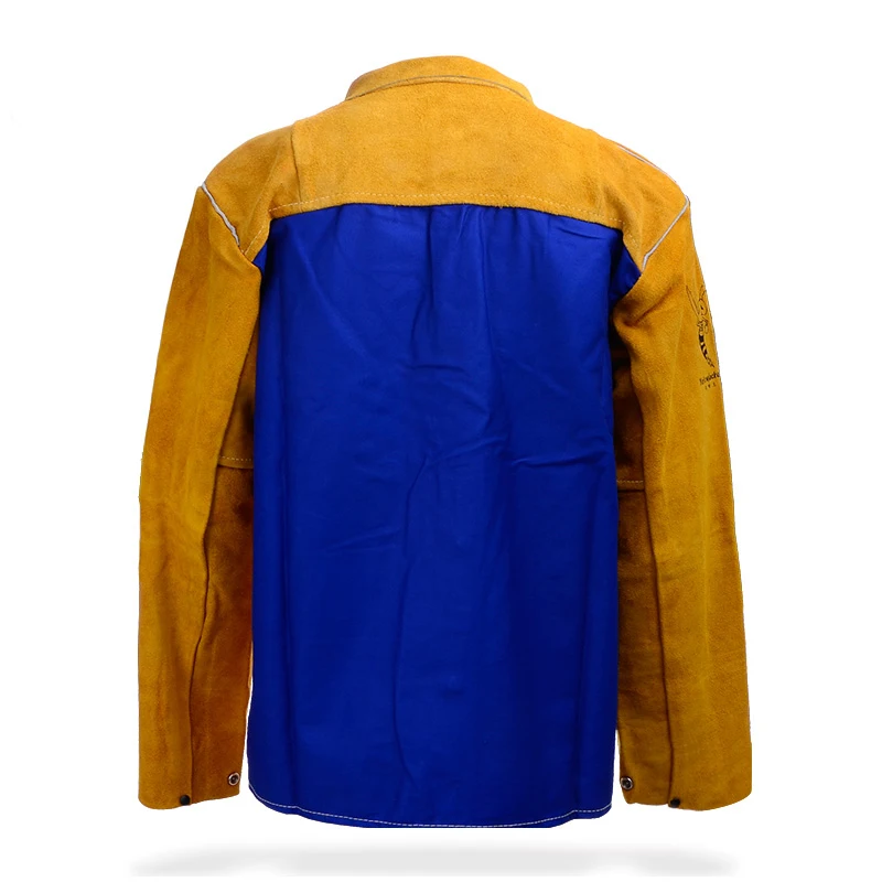 Veste de soudage arrangFire Verde, tablier de soudeur, combinaison de périphérie d\'argon, cuir de vache fendu de sécurité, coton FR