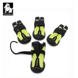 Truelove Pet Shoes Boots Water-resistant Dogs with Reflective Rugged Anti-Slip Sole Skid-Proof Outdoor Dog Shoes 2pc/4pc TLS4861