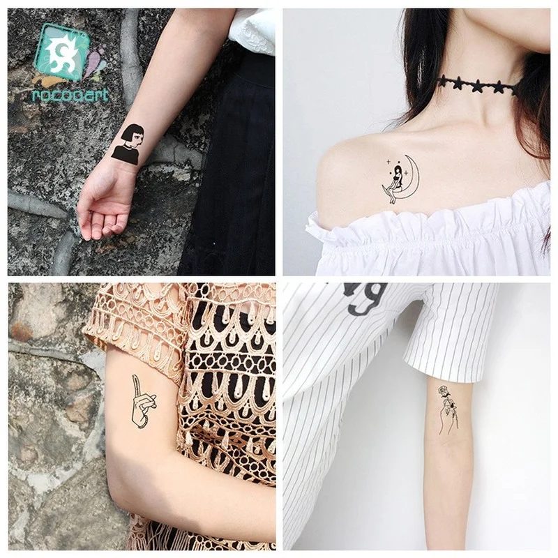 waterproof small fresh Tattoo Sticker original personality dark figure Tatto Sticker Temporary Tatoo tatouage temporaire femme